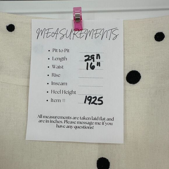 Vintage Carole Little Womens Linen Midi Skirt Size 10 Polka Dot Embroidered - Picture 3 of 9